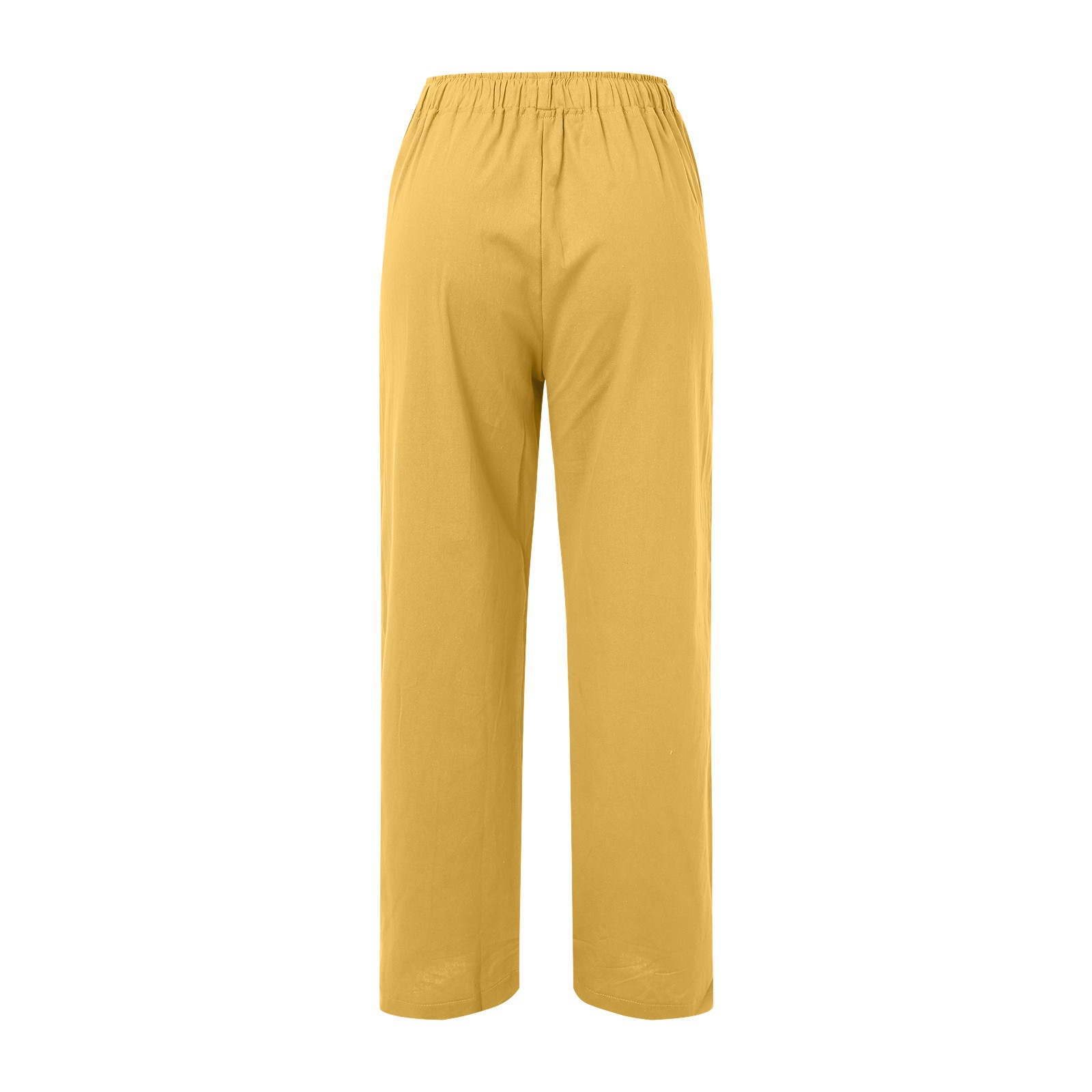 thumbnail image 5 of Pantalones anchos de cintura alta para mujer: pantalones elásticos con cordón, cómodos pantalones largos rectos con bolsillos, poliéster, para todas las ocasiones, 5 of 5